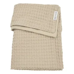 Meyco Baby Waffle Wiegdeken - 75 x 100 cm - Sand