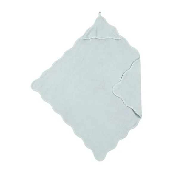 Meyco Baby Wavy badcape - 80 x 80 cm - Badstof - Grey Blue