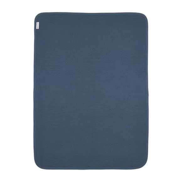 Meyco Deken Gebreid - Pure - 75 x 100 cm - Jacquard - Indigo