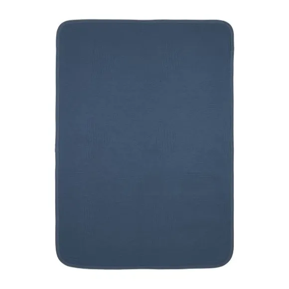 Meyco Deken Gebreid - Pure - 75 x 100 cm - Jacquard - Indigo