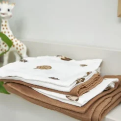 Meyco Forest Animals Hydrofiel Luiers - 3 Stuks - Toffee