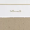 Meyco Hello World Ledikantlaken 100 x 150 cm Sand