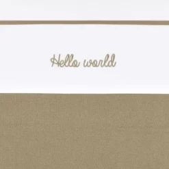 Meyco Hello World Ledikantlaken - 100 x 150 cm - Taupe