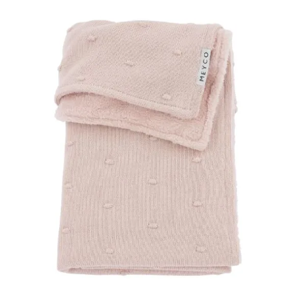 Meyco Mini Knots Fleece Ledikantdeken 100 x 150 cm Toffee