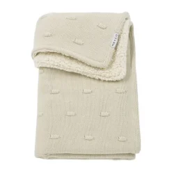 Meyco Wiegdeken Knots Teddy - 75 x 100 cm - Soft Sand
