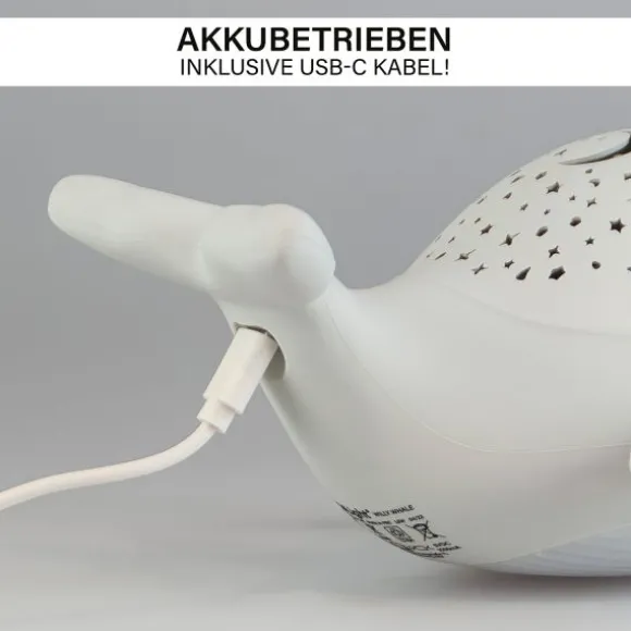 Nachtlamp USB sterrenhemel willy whale 16 cm