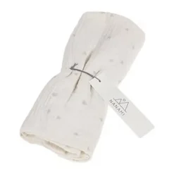 Nanami Swaddle - Heart - 100 x 135 cm - Off-White/Beige