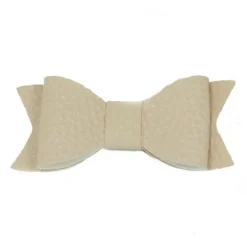 Ootje Kadootje Leatherlook Strikje Haarclip Beige