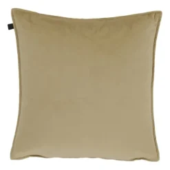 Overseas Middlestitch Kussen - 60 x 60 cm– Velours – Beige