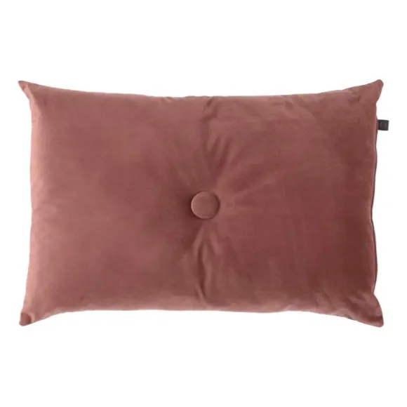 Overseas Velours Button Kussen - Rose Dust