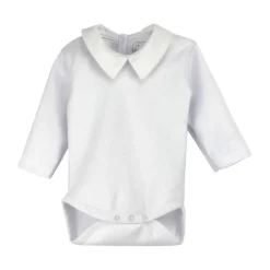 Rapife Romper Lange Mouw Met Kraag Recht White Mt. 68