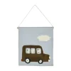 Smallstuff Wanddecoratie - Dogs Driving - 37x33 cm