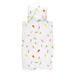 Snurk Dekbedovertrek - Popsicles - 140x200/220 cm - Wit