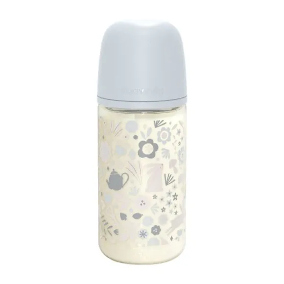 Suavinex Wonderland SX Pro Fles Glas - Medium Flow - 240ml - Blauw