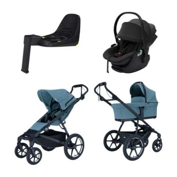 Thule Urban Glide 4 Kinderwagen 2-in-1 - Beige | Thule Maple Autostoeltje | Thule Alfi Isofix Base