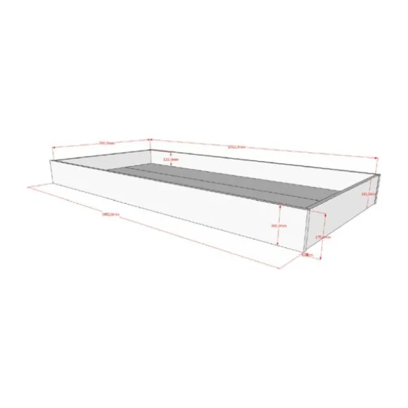 Vipack Bedlade - Forrest Beuk - 90 x 190 cm - Natuur