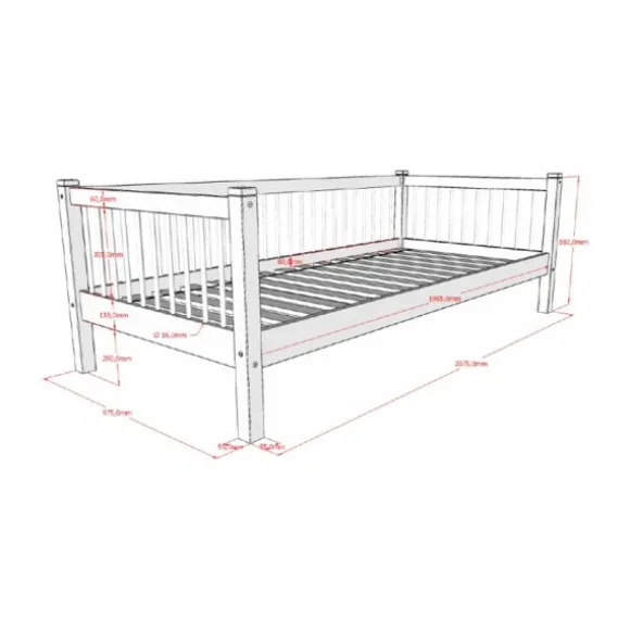 Vipack Kajuitbed - Forrest Beuk - 90 x 200 cm - Natuur