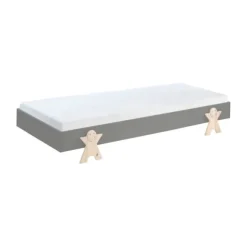Vipack Modulo Bed 90 x 200 Cm Smiley Grijs