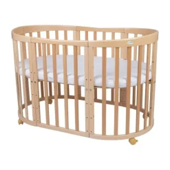 Waldin Oval Combibed 7‑in‑1 - Natural inclusief matras