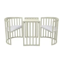 Waldin Oval Combibed 7‑in‑1 - Natural inclusief matras