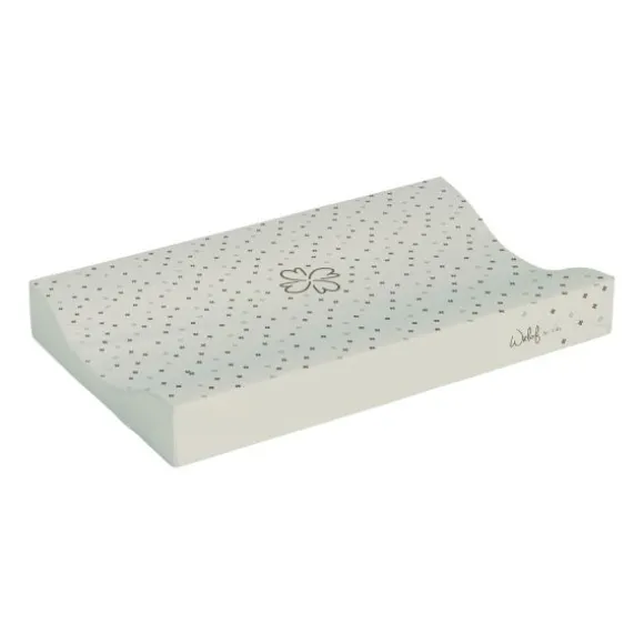 Witlof for Kids Aankleedkussen - All Over Klavertjes - Taupe