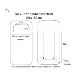 Witlof for kids Little Charm Tuck-Inn Overtrek - 100 x 135 cm