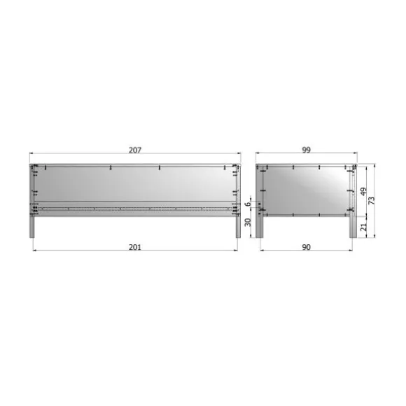 Woood Nikki Bedbank Jadegroen 90 x 200 cm